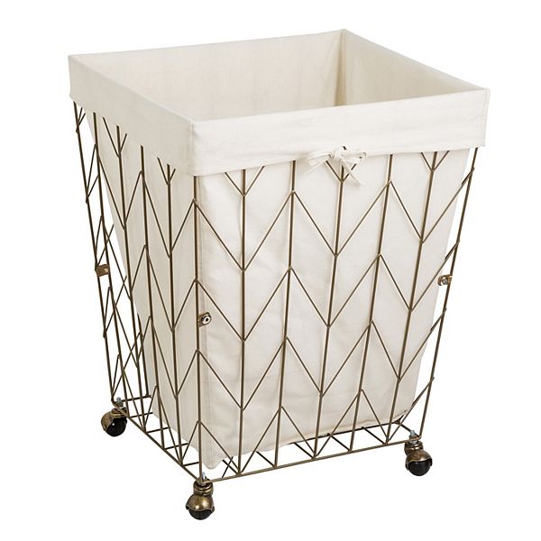 Honey-Can-Do Chevron Wire Hamper Honey-Can-Do