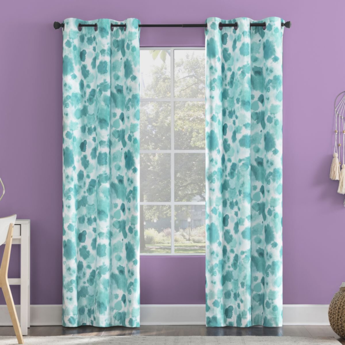 Sun Zero Generation Tie Dye 100% Blackout Grommet Window Curtain Sun Zero