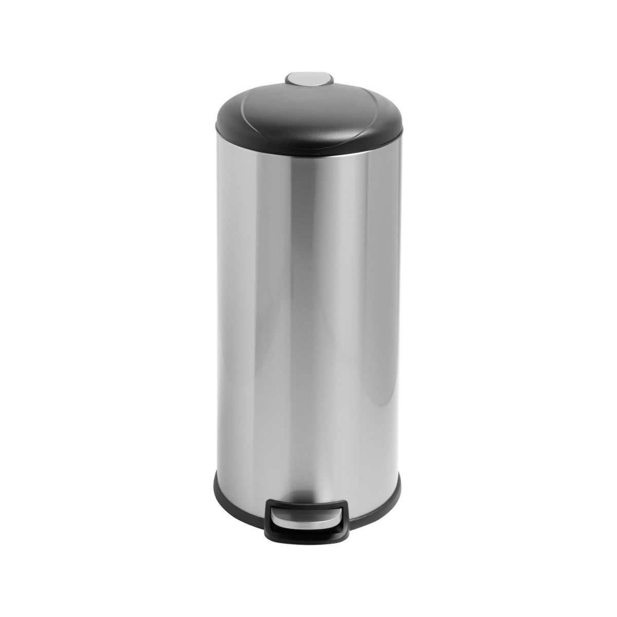 Honey-Can-Do 30L Soft-Close Round Stainless Steel Trash Can Honey-Can-Do