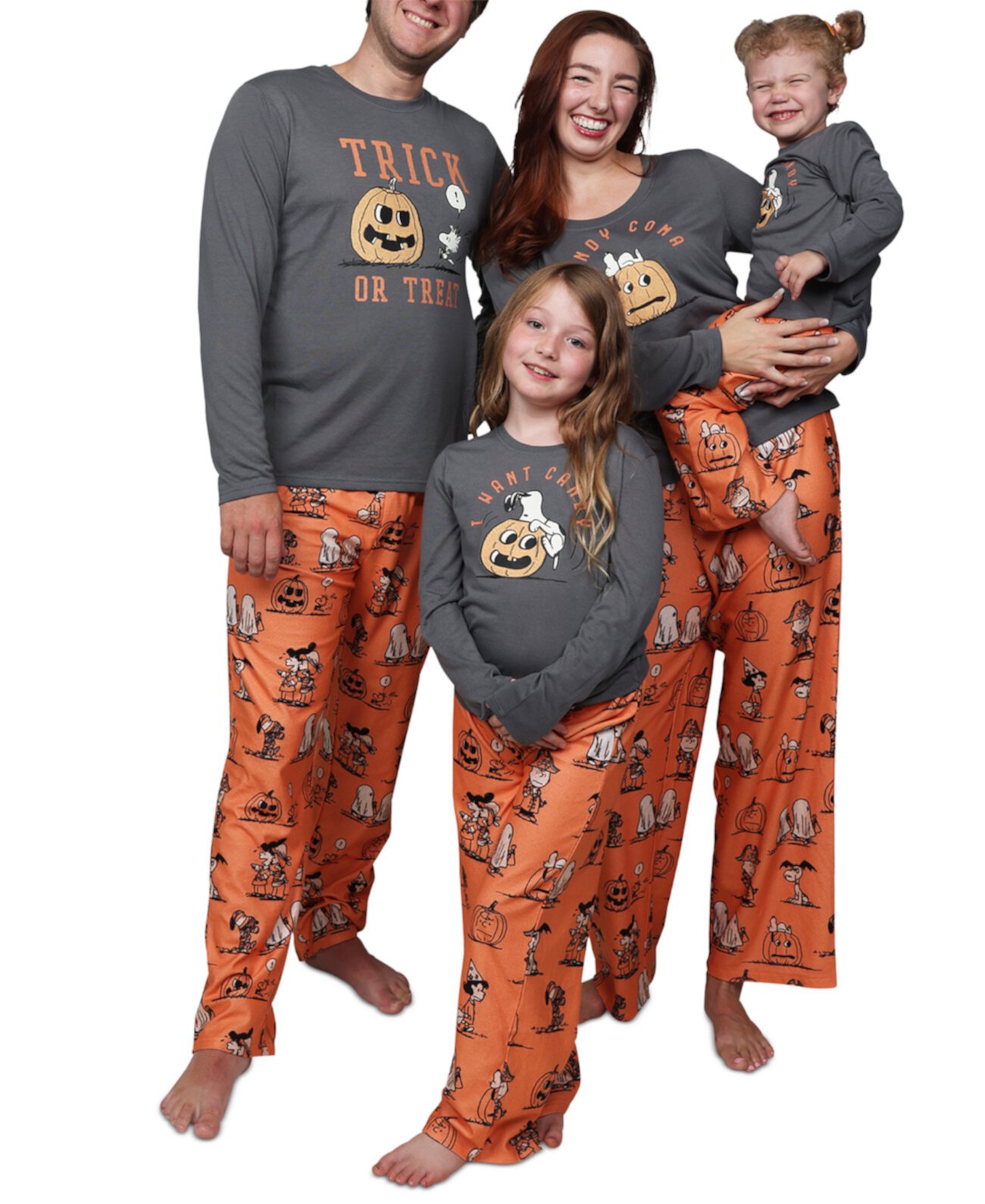 Подходящий винтажный семейный пижамный комплект Snoopy & Friends для малышей на Хэллоуин Munki Munki