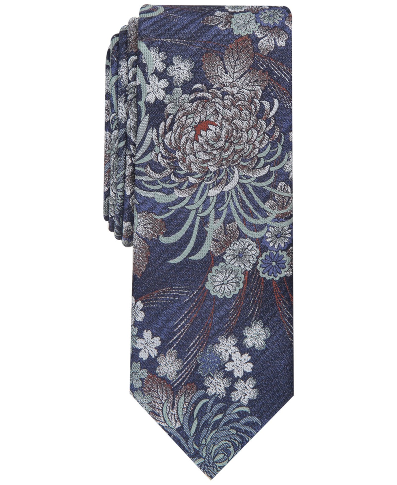 Мужской узкий галстук с цветочным рисунком хризантемы, созданный для Macy's Bar III