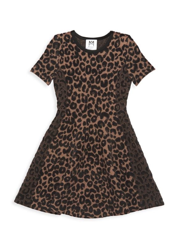 Расклешенное платье для девочек с леопардовым принтом Milly Minis