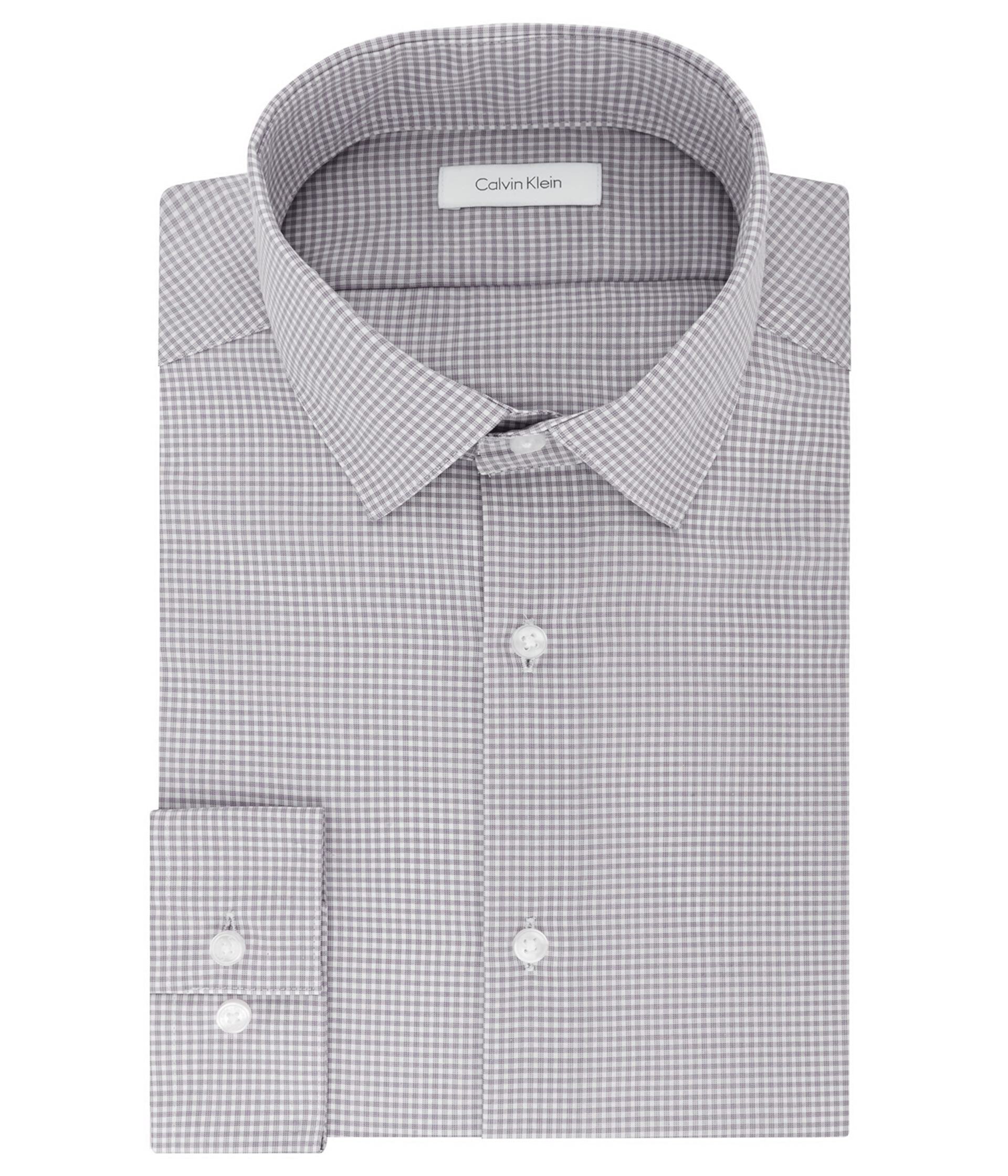 Мужская Классическая рубашка Calvin Klein Slim Fit Non Iron Gingham Calvin Klein