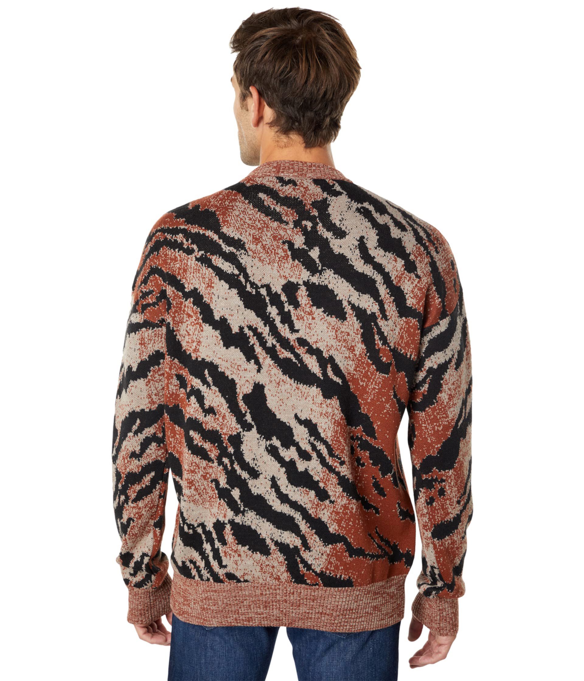 Свитер Crew Neck с логотипом Just Cavalli из высококачественных тканей, Италия Just Cavalli