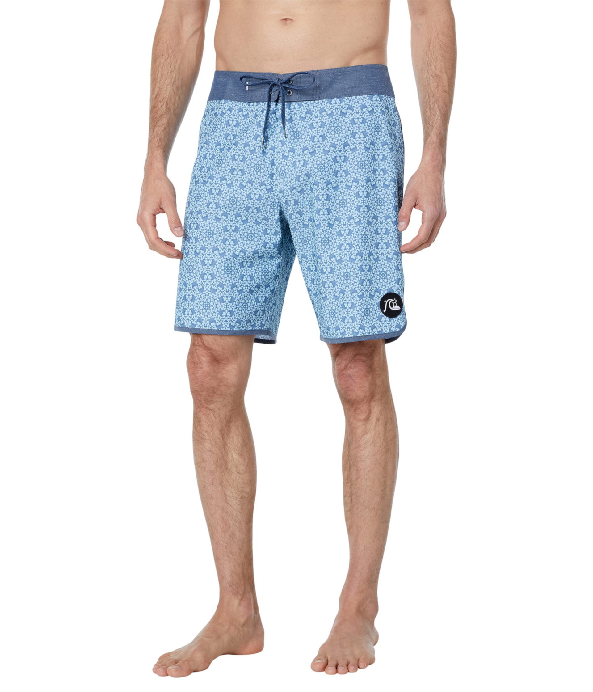 Шорты Quiksilver Hempstretch Scallop 19" из смеси конопли и переработанного пластика с водоотталкивающим покрытием Quiksilver