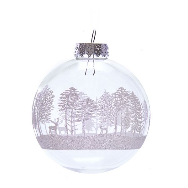 Kurt Adler White Tree Ball Christmas Ornament 6-piece Set Kurt Adler