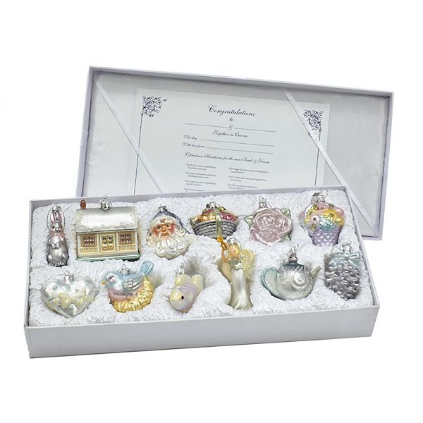 Noble Gems™ Newlywed's Glass Ornament 12-pc. Set Kurt Adler