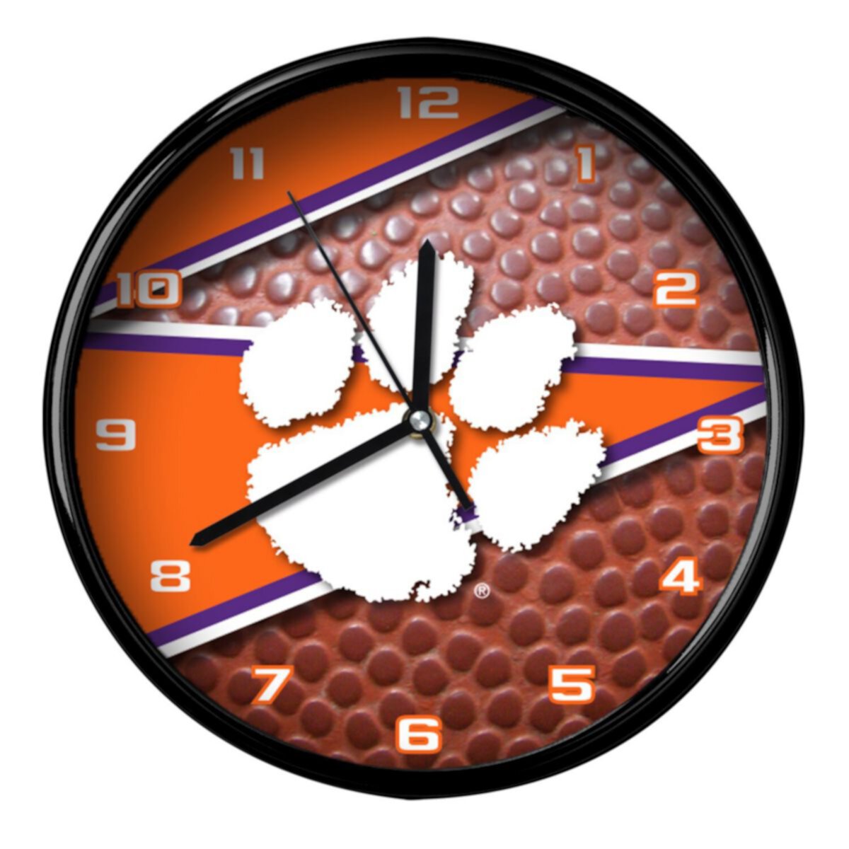 Clemson Tigers 12'' Football Clock Unbranded