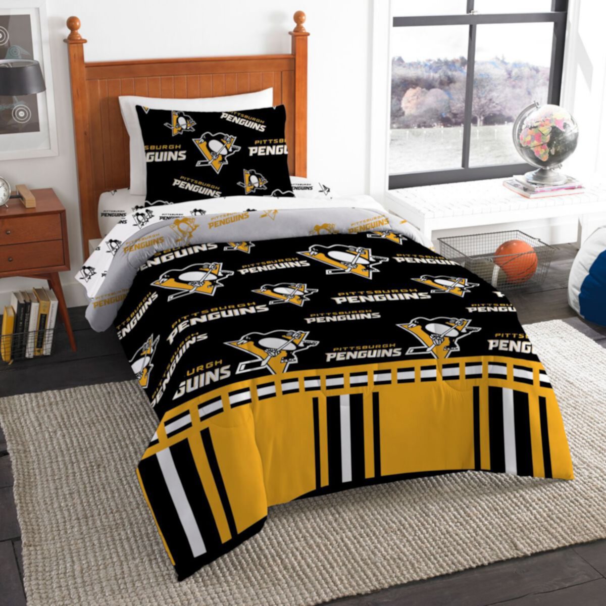 Комплект двойного постельного белья Pittsburgh Penguins NHL от The Northwest The Northwest