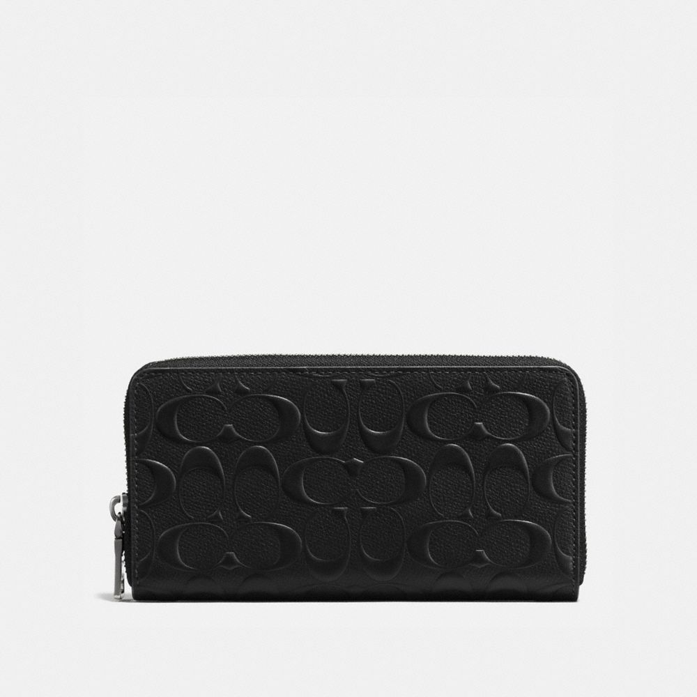 coach accordion wallet in signature leather