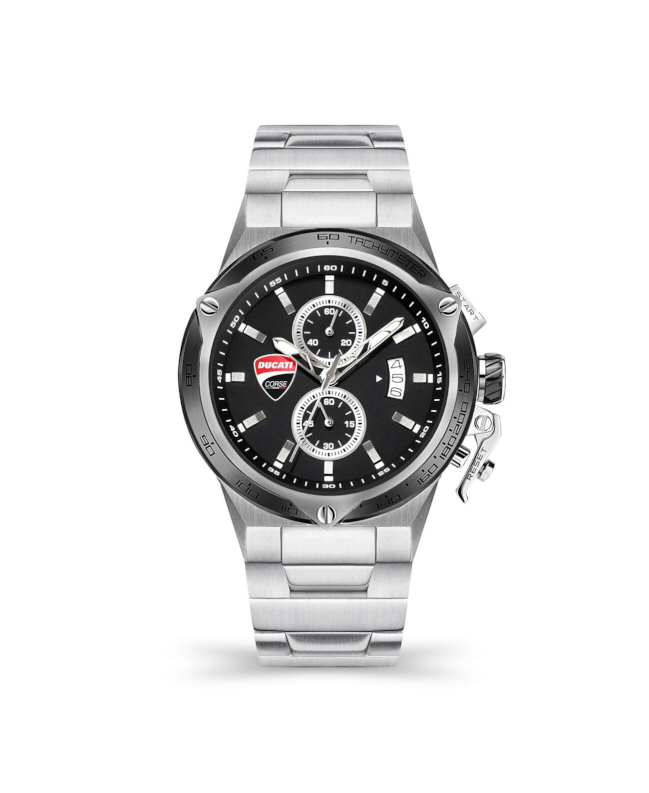 Мужские часы Giro Uno с серебряным браслетом из нержавеющей стали 45 мм Ducati Corse