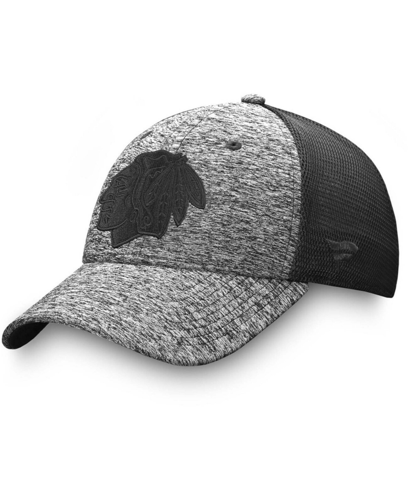 Мужская обесцвеченная черная / черная кожаная шляпа Fanatics Authentic Pro для тренировок и путешествий Trucker Flex Hat Authentic NHL Headwear