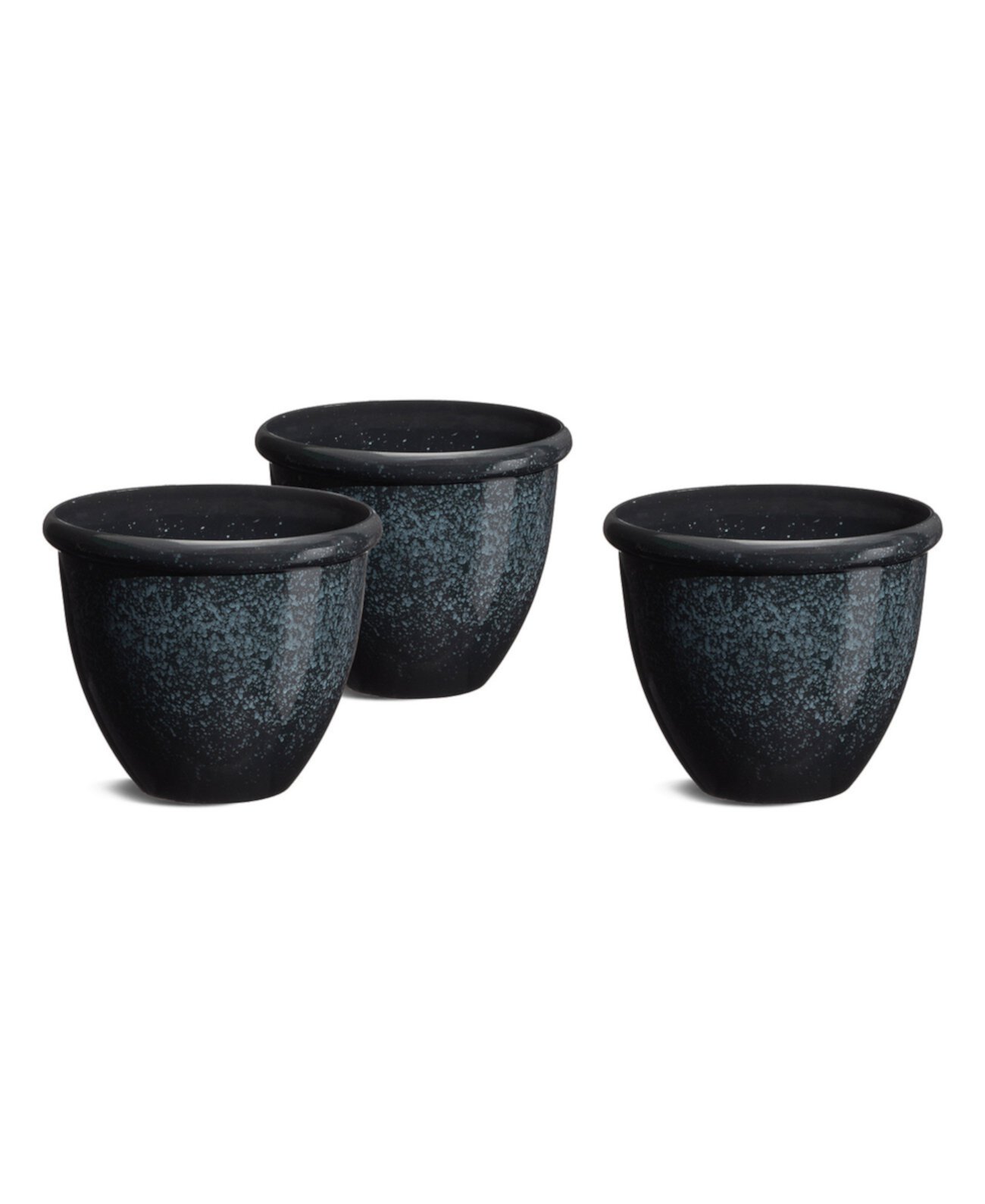 Environmental Oversized Faux Ceramic Round Pot Planter, Set of 3 Glitzhome