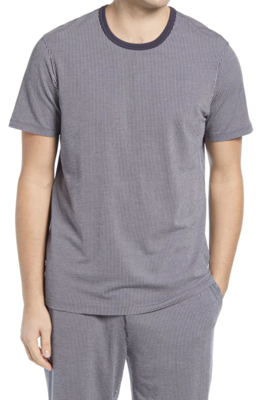 Рубашка для сна в полоску с круглым вырезом Daniel Buchler