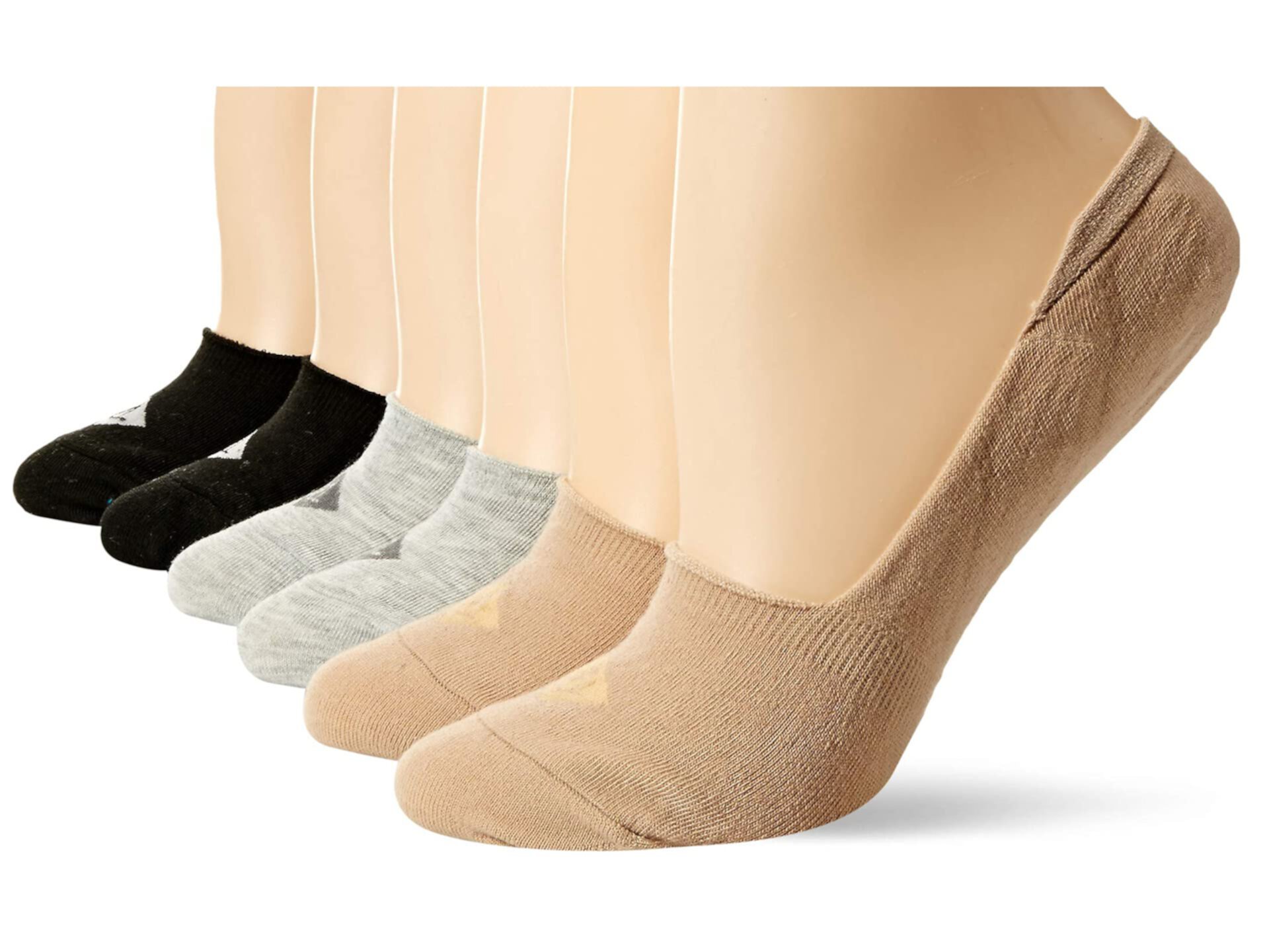 Женские однотонные носки Top-Sider Mid Vamp Liner, 6 пар, кисти в ассортименте, размер обуви: 5-10 Sperry