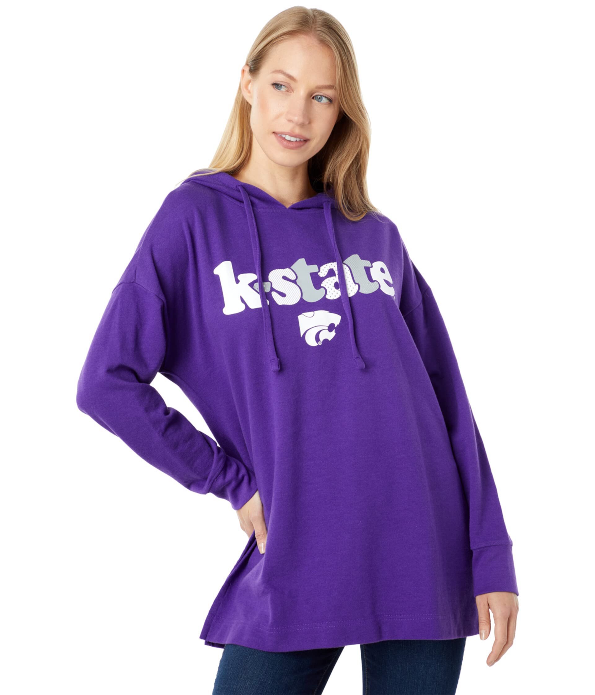 Kansas State Wildcats Long-Length Side Vent Hoodie Lauren James