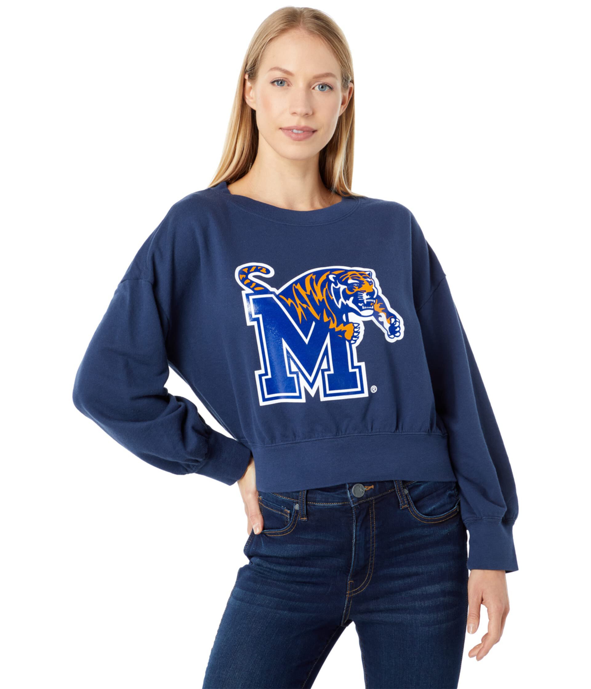 Memphis Tigers Cropped Crew Neck Sweatshirt Lauren James