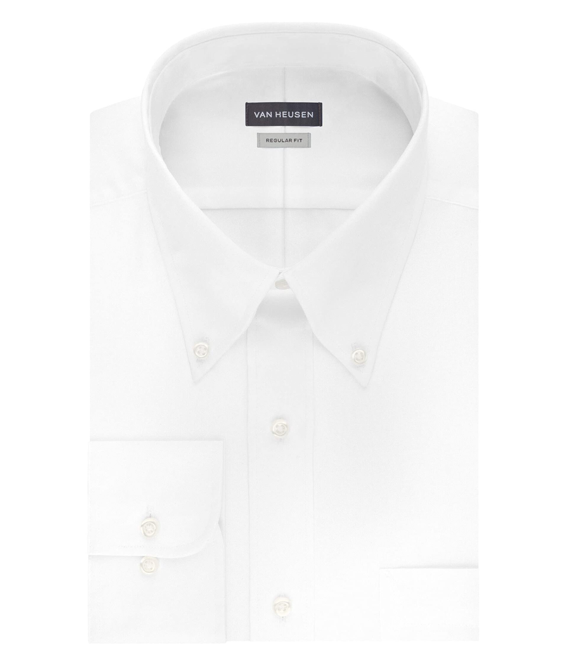 Мужская классическая рубашка Van Heusen, стандартный крой, без железа, однотонная Van Heusen