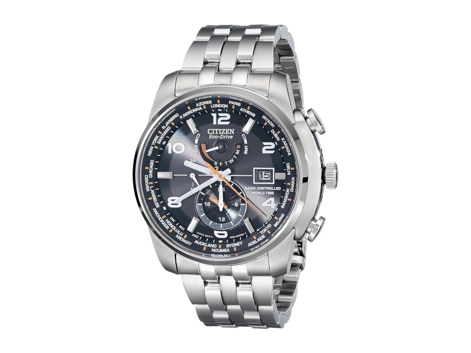 AT9010-52E Часы с мировым временем A-T Eco-Drive с 26 часовыми поясами Citizen Watches