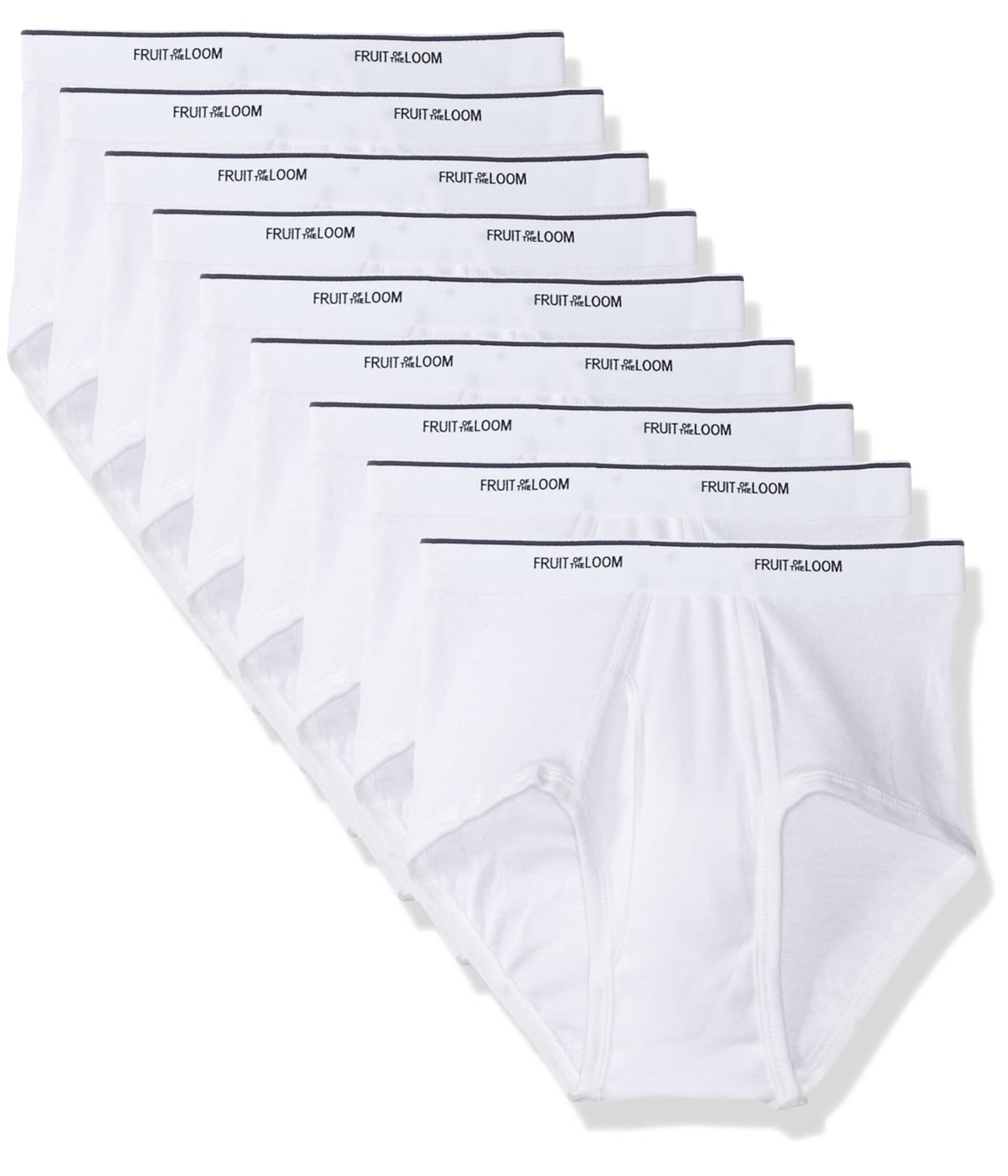 White size. Fruit of the Loom White brief underwear. Трусы x-large.