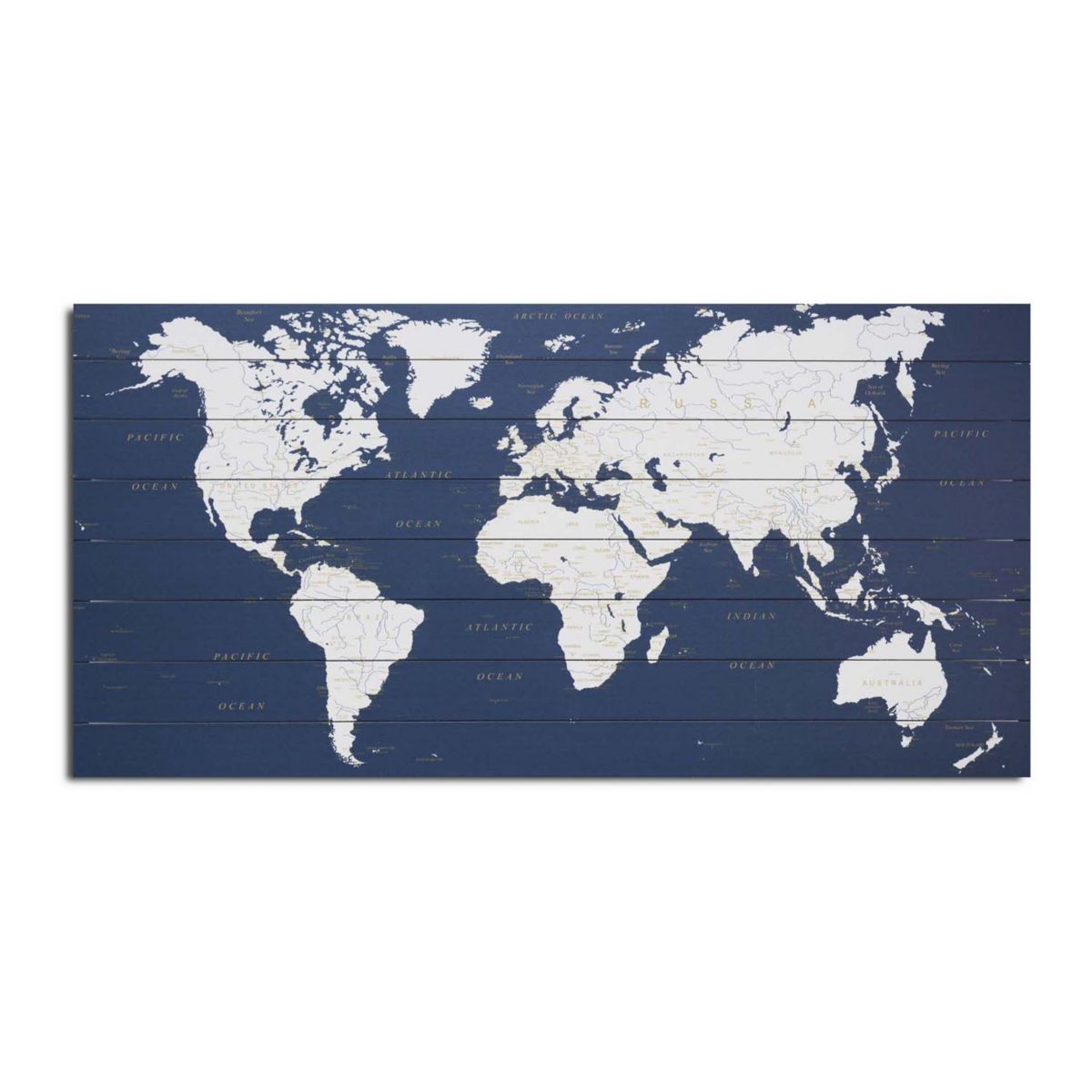 Галерея 57 World Map Wood Wall Art Gallery 57