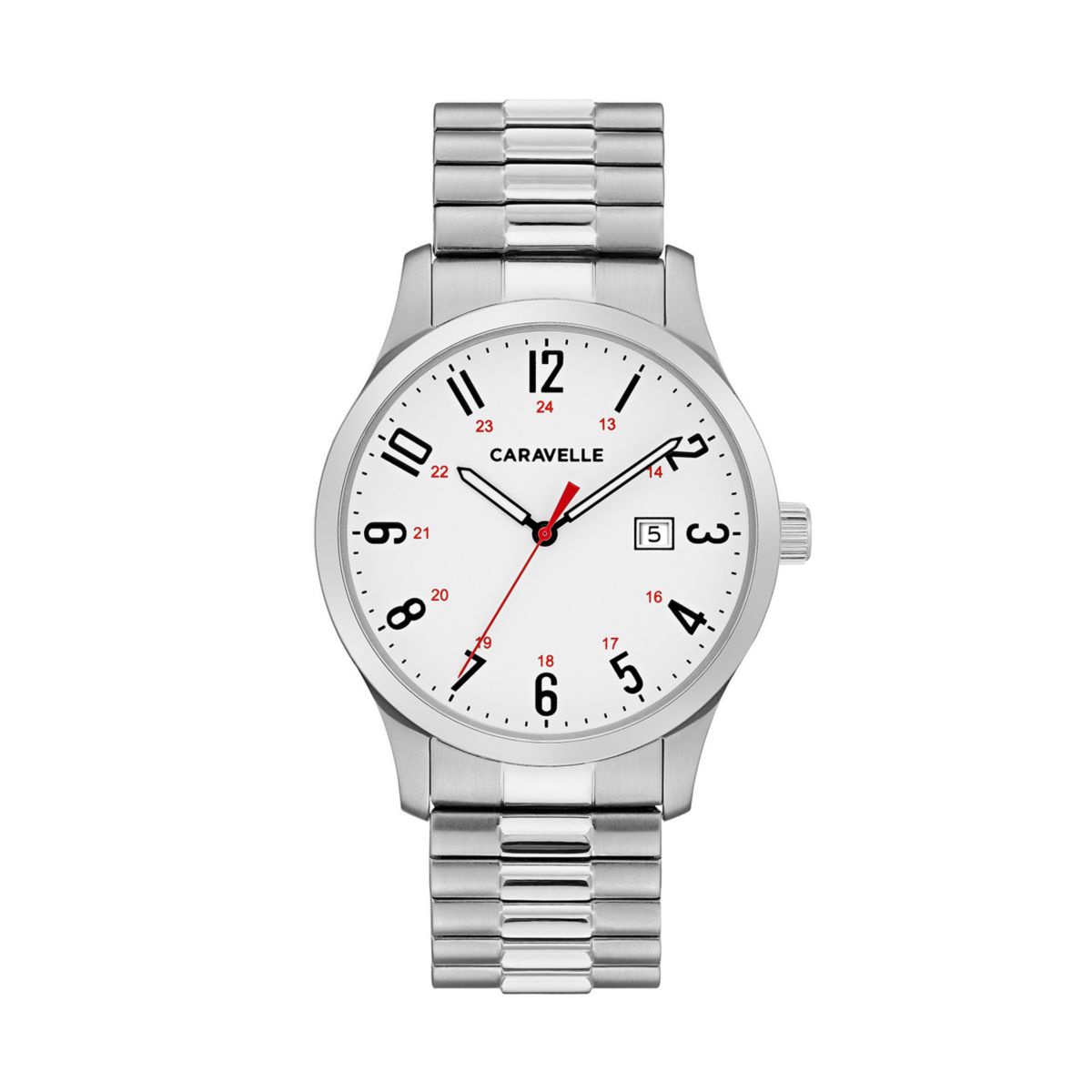 Мужские часы расширения Caravelle by Bulova Easy Reader из нержавеющей стали - 43B153 Caravelle