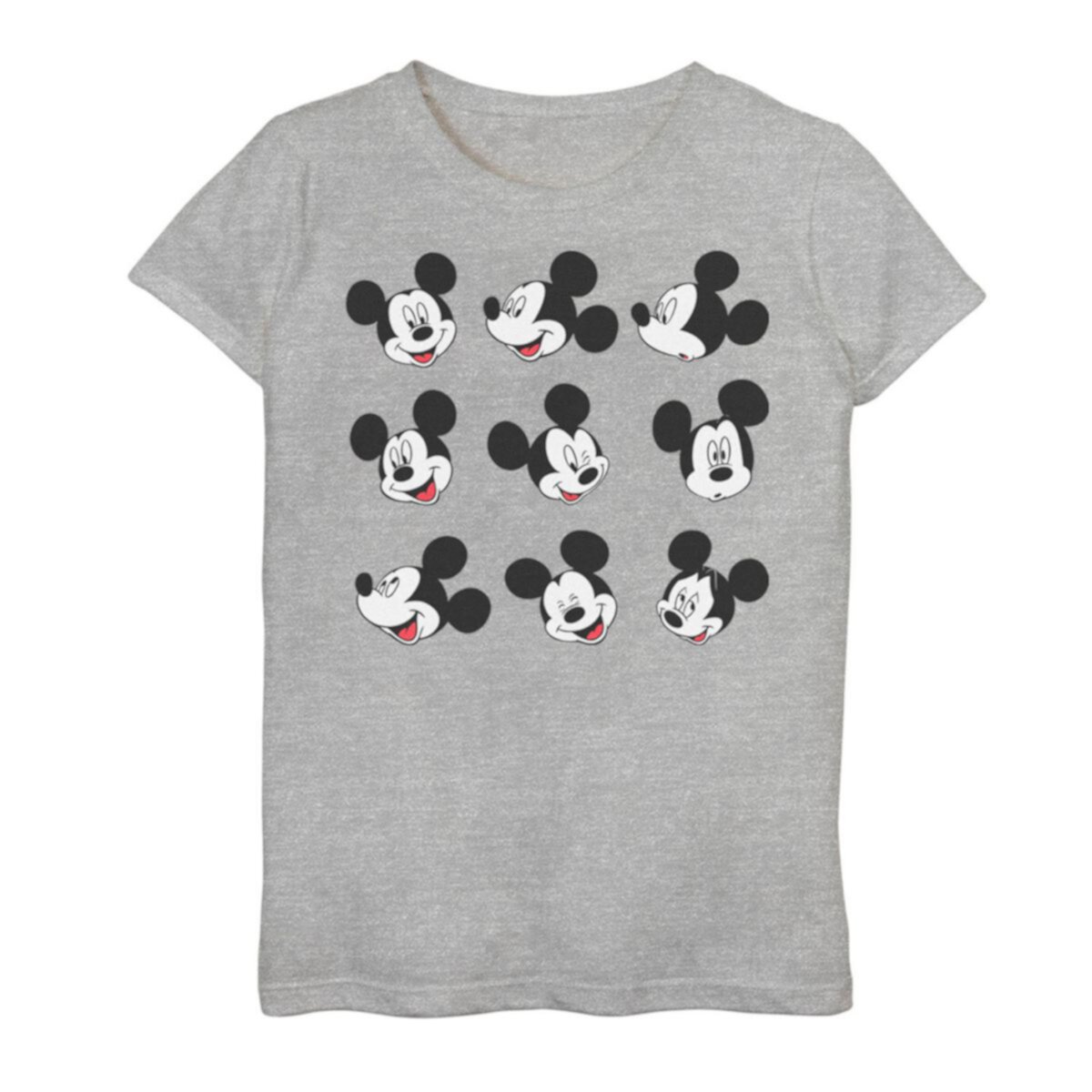 Футболка Disney Mickey And Friends с изображением лица Микки Мауса в сетку для девочек 7-16 лет Disney