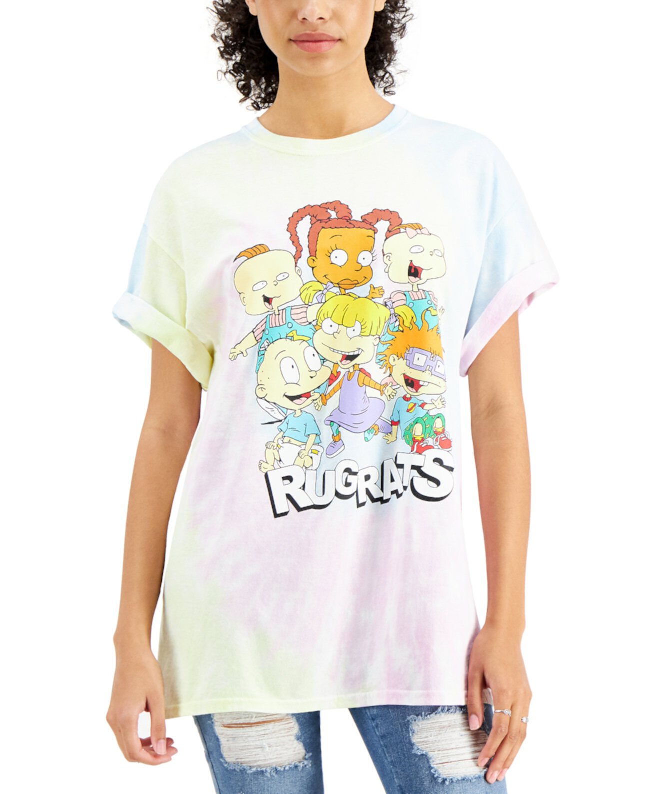 Хлопковая футболка с принтом тай-дай для юниоров Nickelodeon
