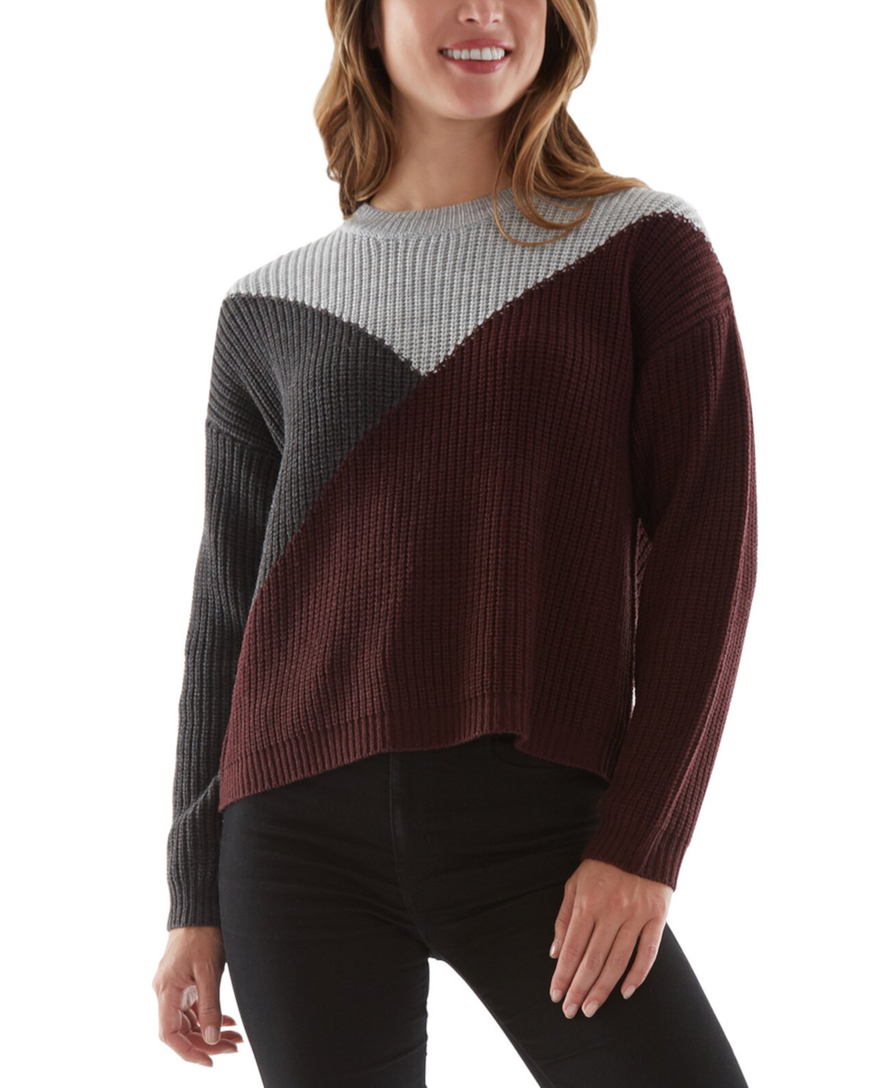 Вязаный свитер для юниоров с цветными блоками BCX