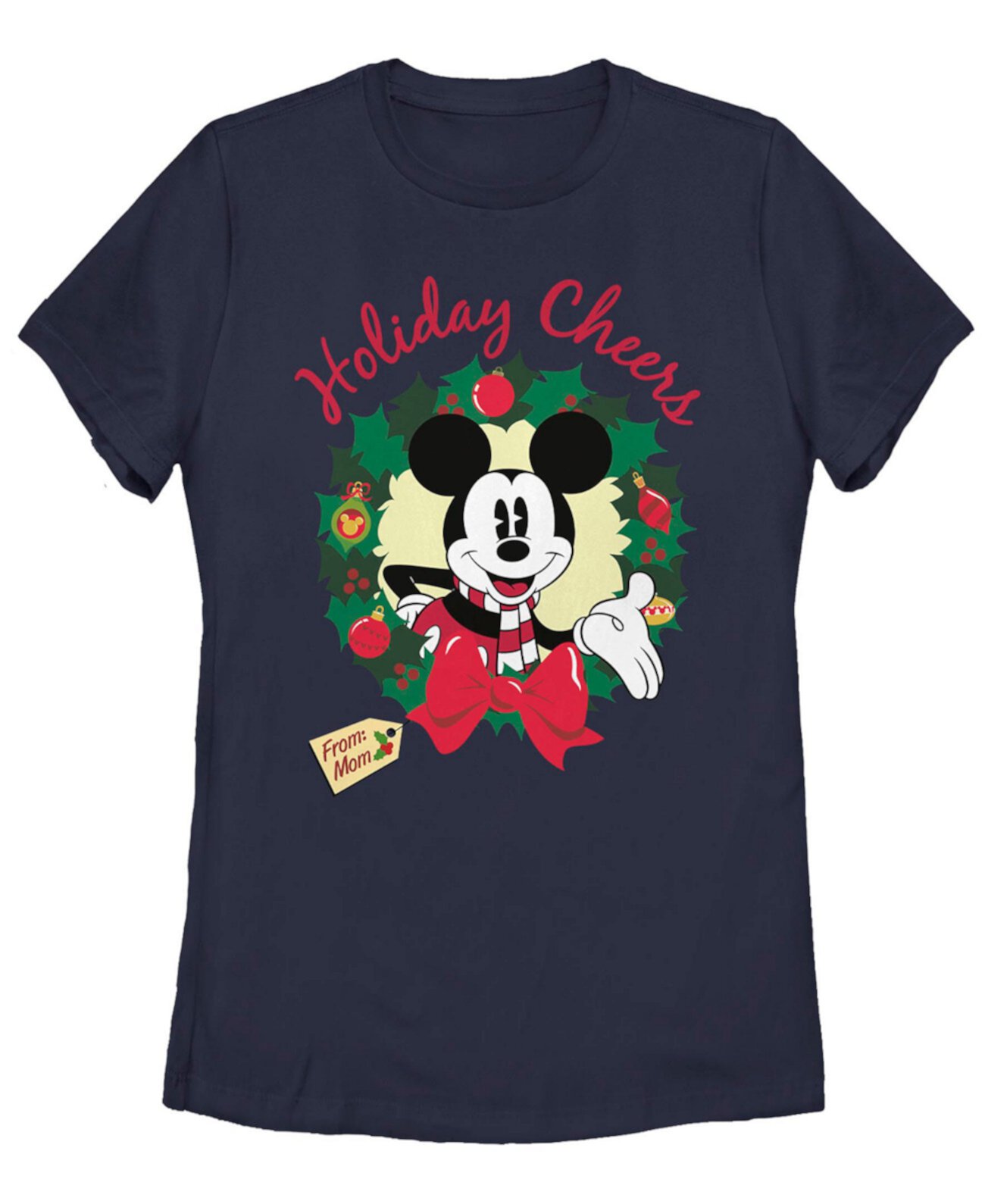 Женская классическая праздничная футболка с короткими рукавами Disney Mickey Cheer Mom FIFTH SUN