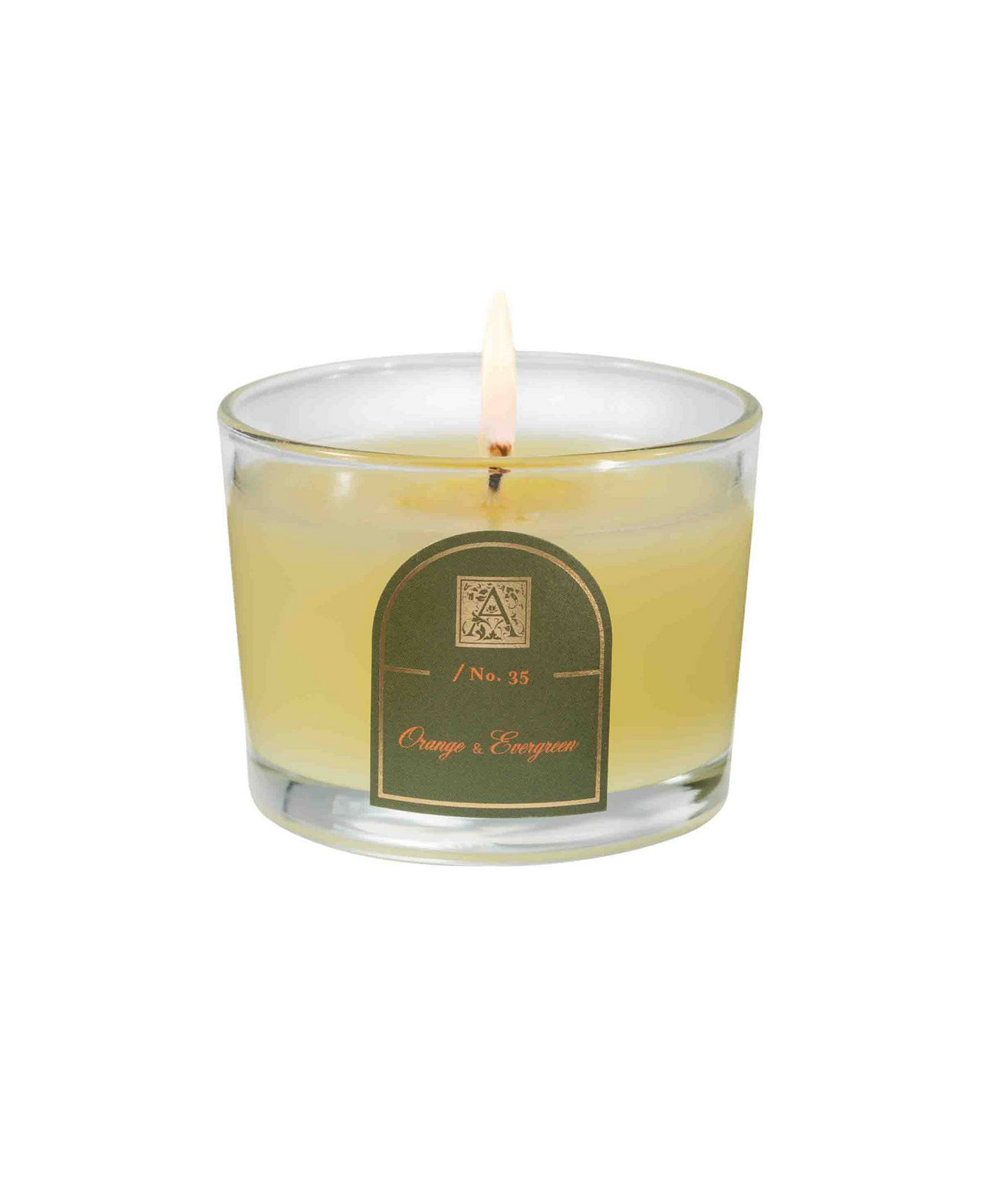 Стеклянная свеча для стакана Orange и Evergreen Aromatique