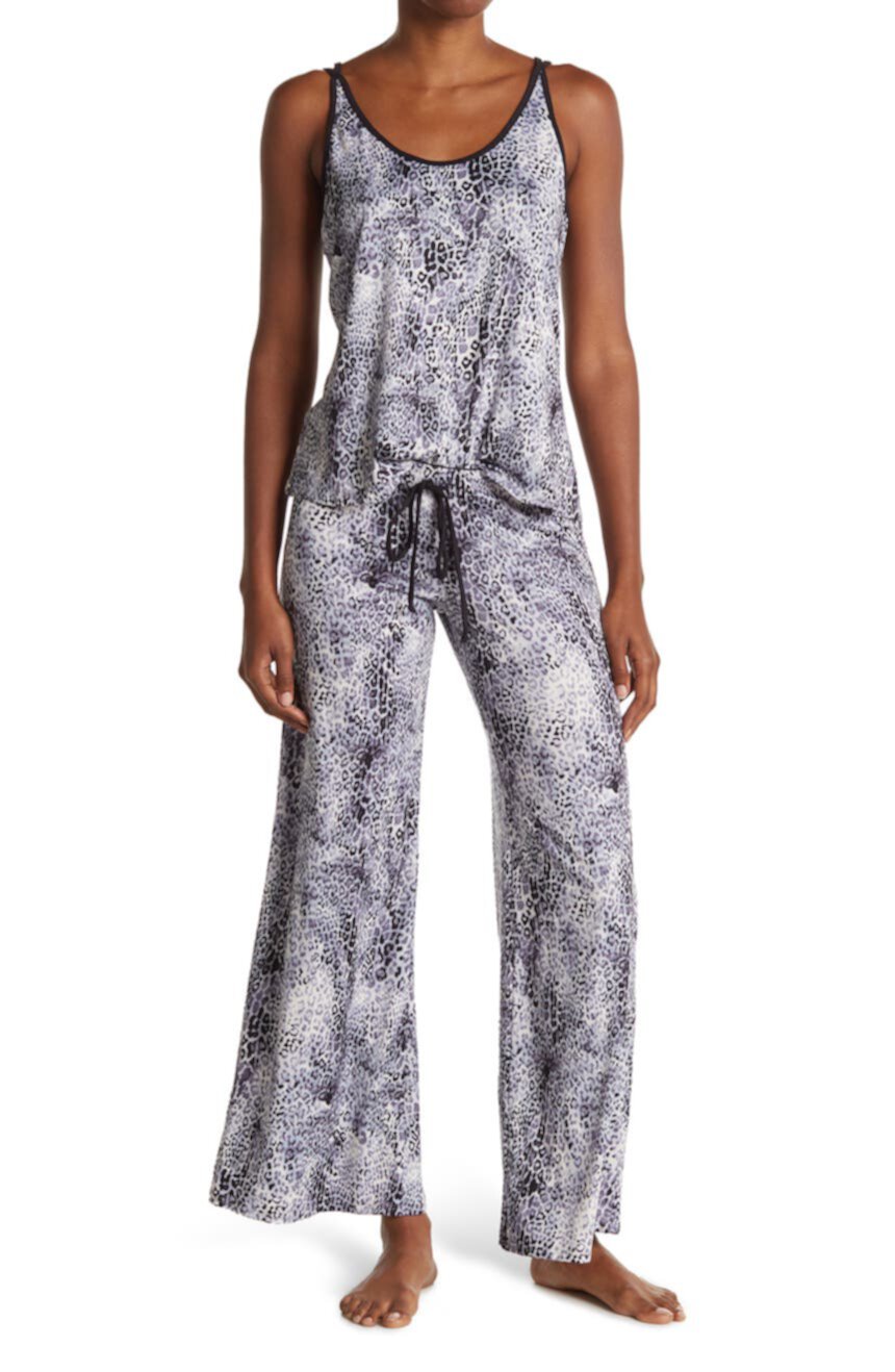 Пижамный комплект из двух частей камзола и брюк с леопардовым принтом In Bloom by Jonquil