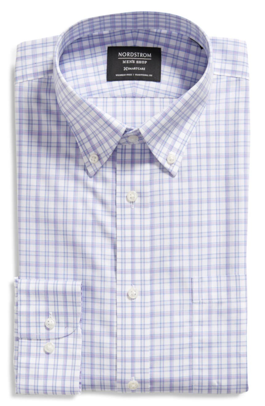 Мужская классическая рубашка в клетку Smartcare <sup> ™ </sup> из магазина мужской одежды Nordstrom NORDSTROM MEN'S SHOP