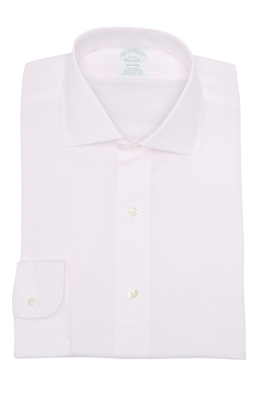 Рубашка миланового кроя с длинными рукавами добби Brooks Brothers