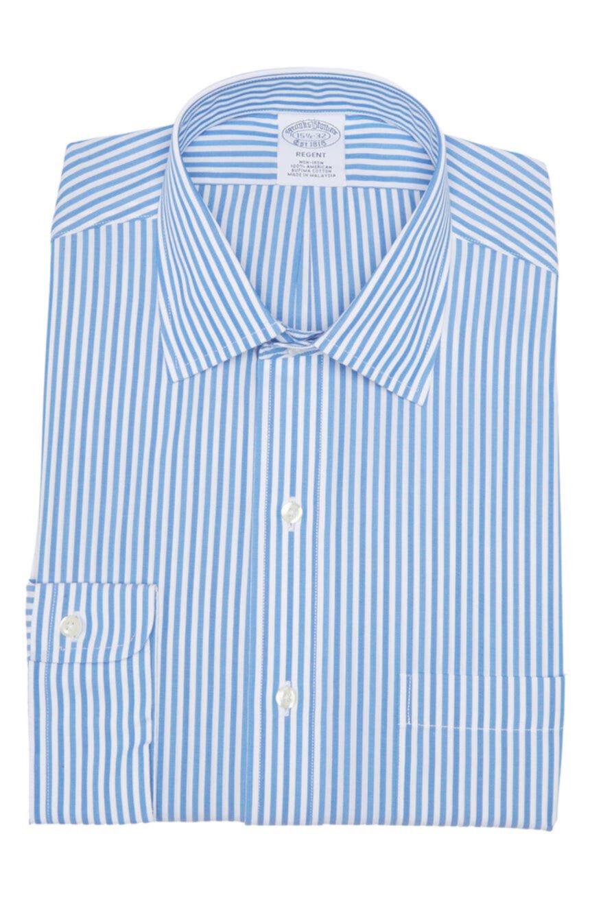 Рубашка Regent Fit с длинными рукавами и полосатым принтом Brooks Brothers
