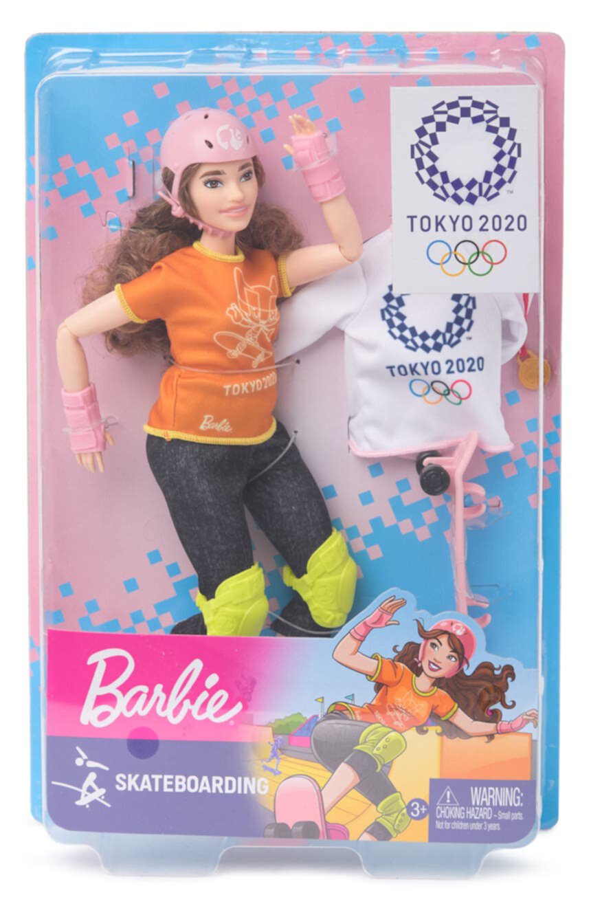 Скейтбордистка Barbie<sup>®</sup>, Олимпийские игры в Токио, 2020, кукла и аксессуары Mattel