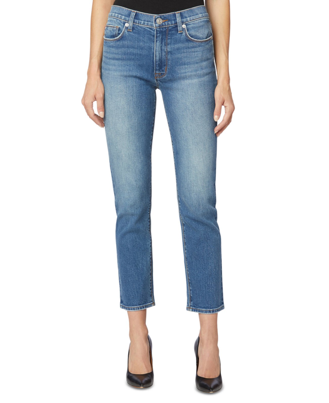 Укороченные прямые джинсы Barbara с высокой посадкой Hudson Jeans