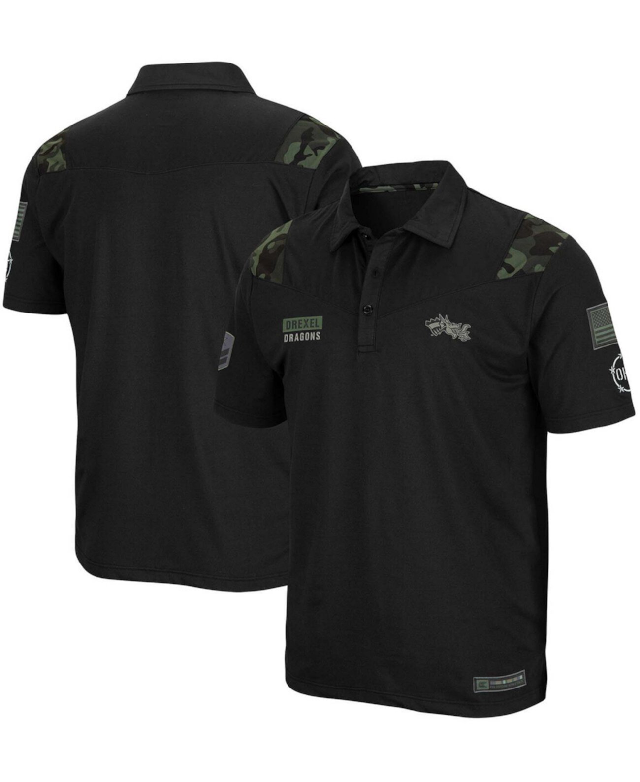 Мужские черные футболки-поло Drexel Dragons OHT в стиле милитари Appreciation Sierra Colosseum