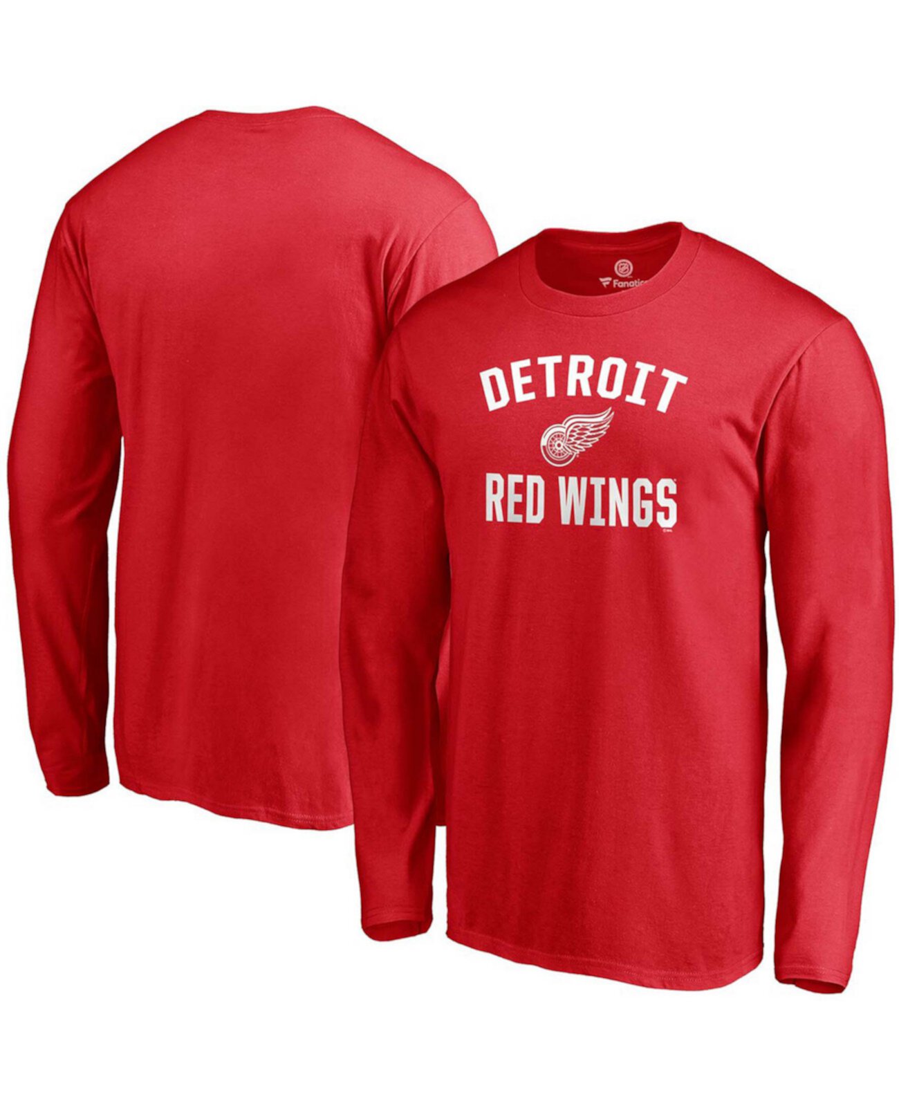 Мужская красная футболка с длинным рукавом Detroit Red Wings Team Victory Arch Fanatics