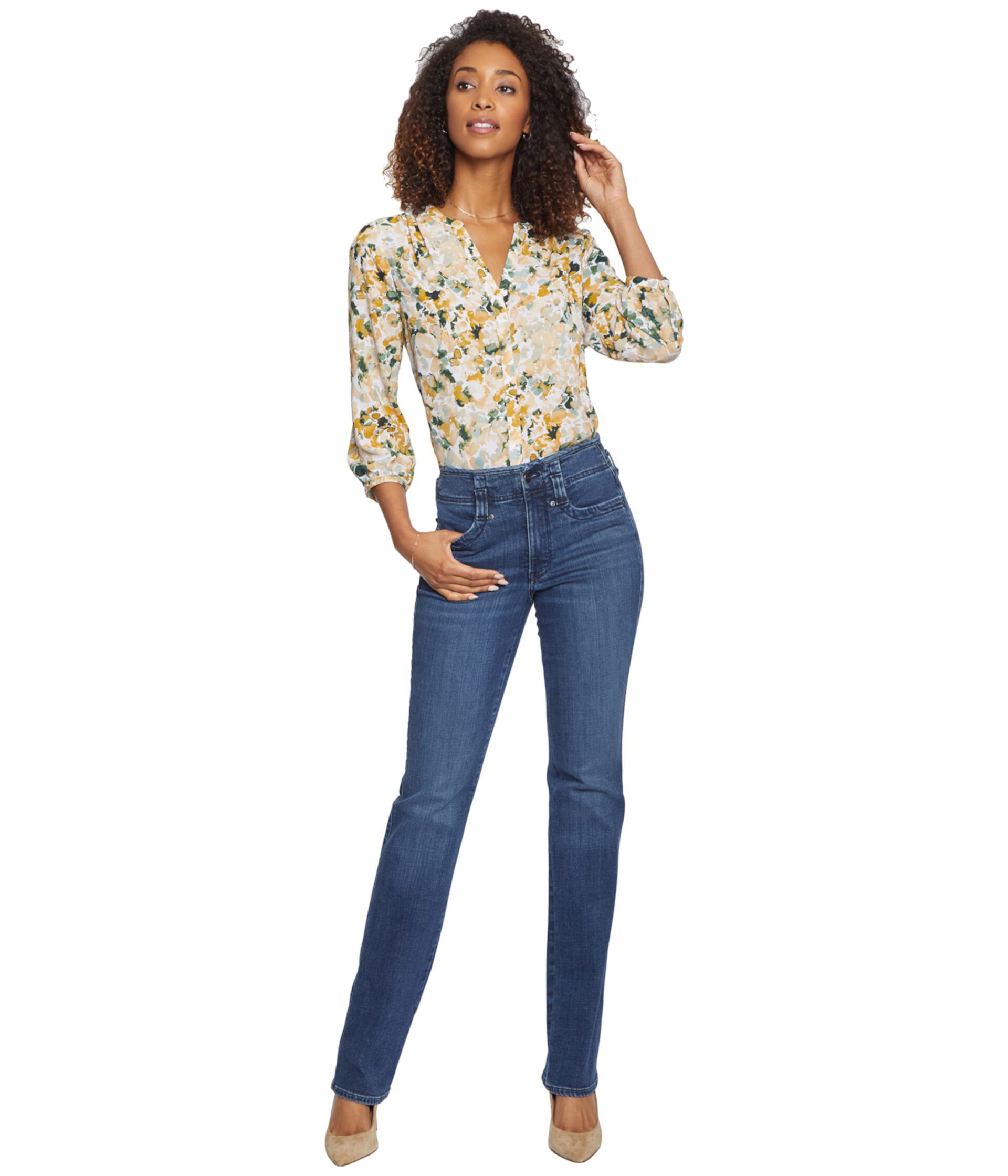 High-Rise Marilyn Straight Jeans in Saybrook Nydj