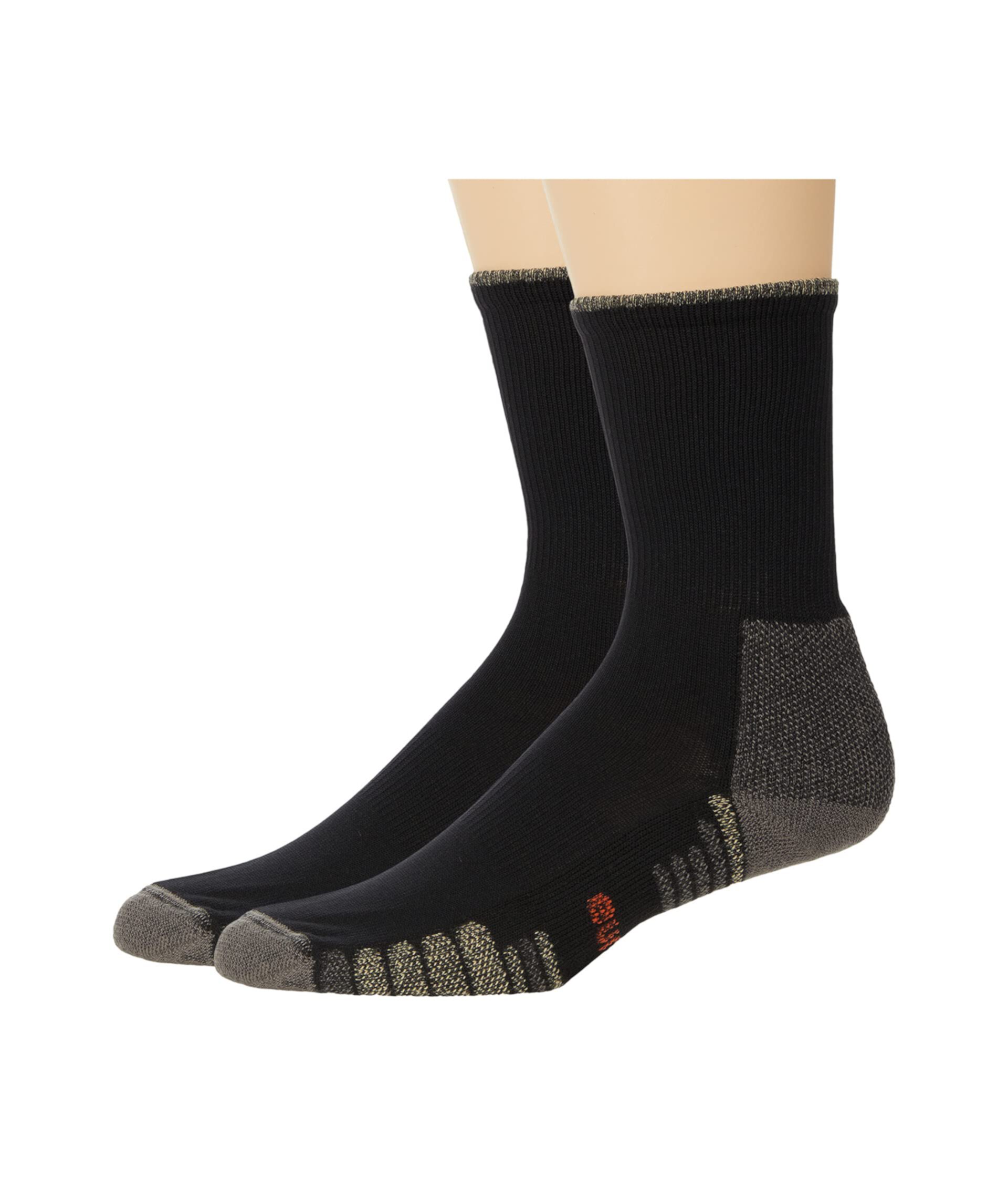 Носки Eurosock Hike Light Crew, 2 пары: влаговпитывающие, утепленные, 70% полипропилена, производство Италия Eurosock