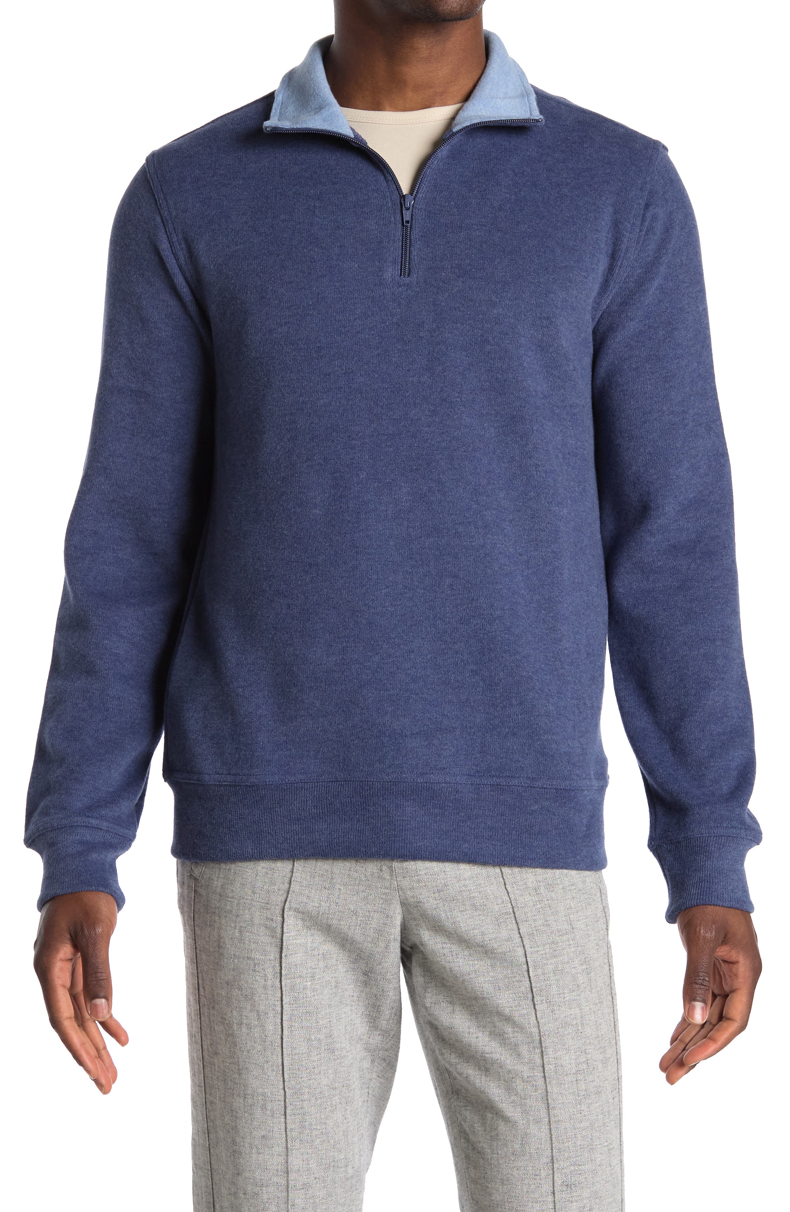 Трикотажный пуловер с молнией до четверти TailorByrd