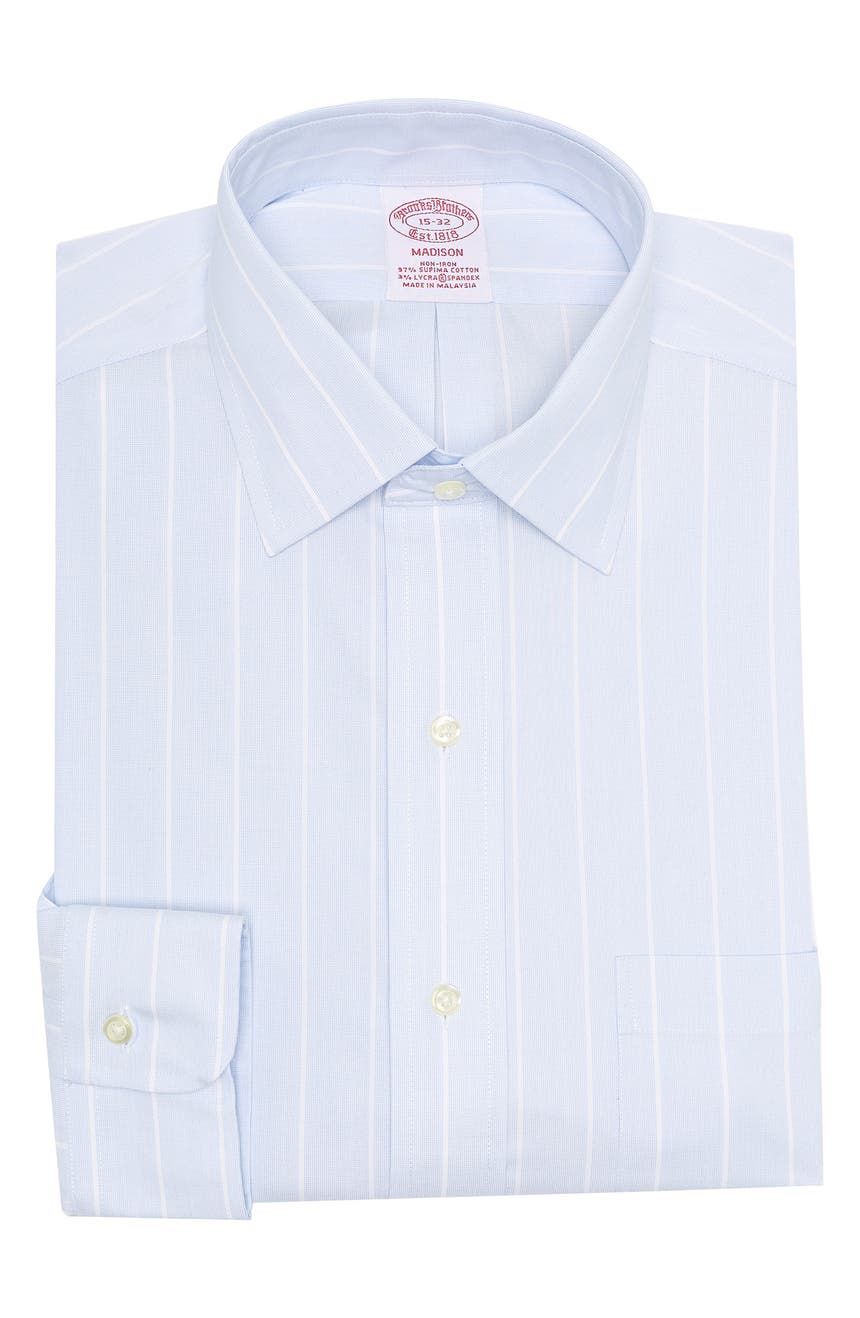 Классическая рубашка стандартного кроя с принтом в тонкую полоску Brooks Brothers