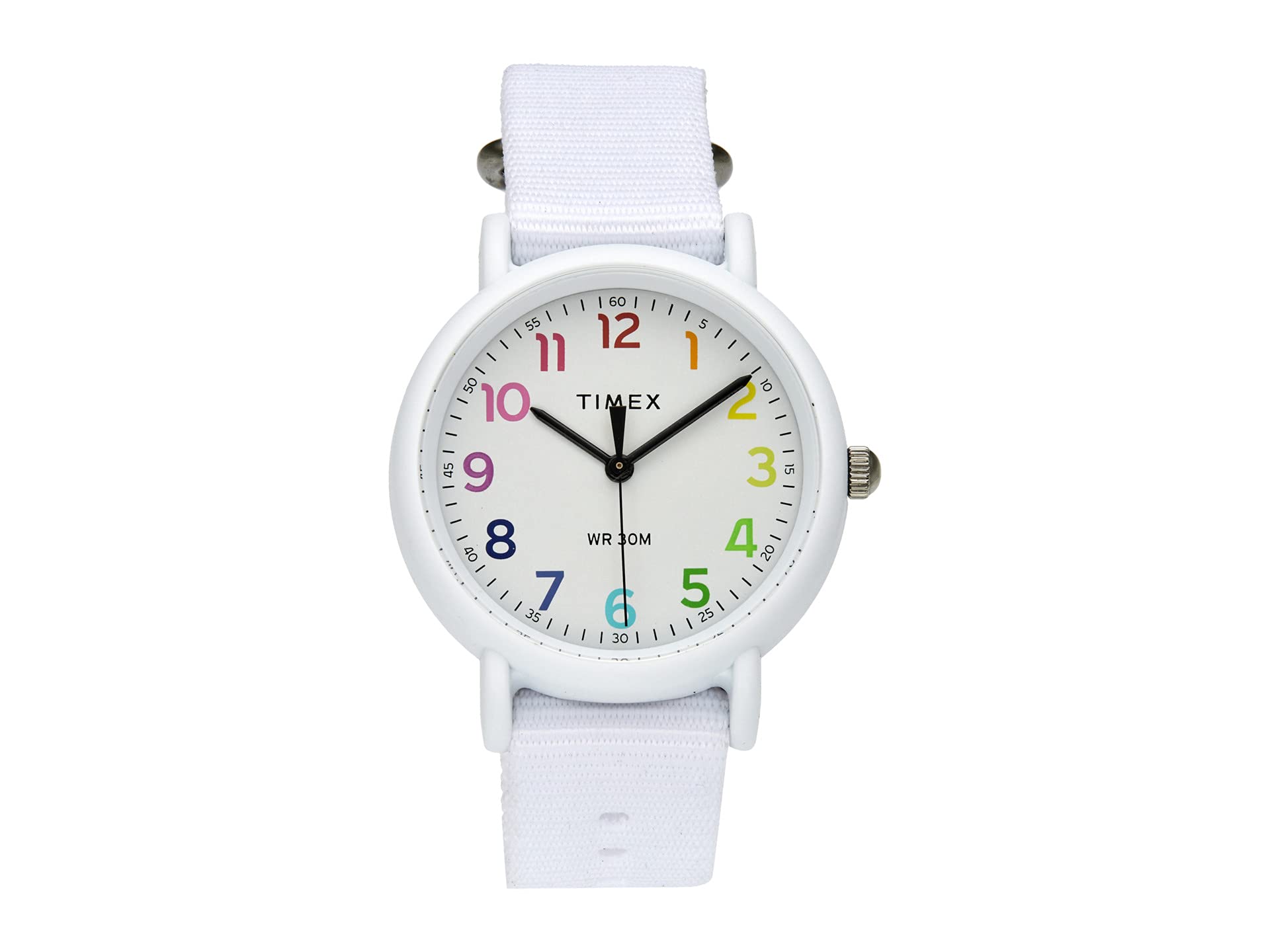 Часы Weekender® 34 мм с радужным циферблатом и тканевым ремешком Timex