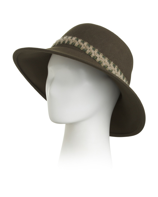 Сделано в Италии шерстяная шляпа с большими полями CAPPELLIFICIO