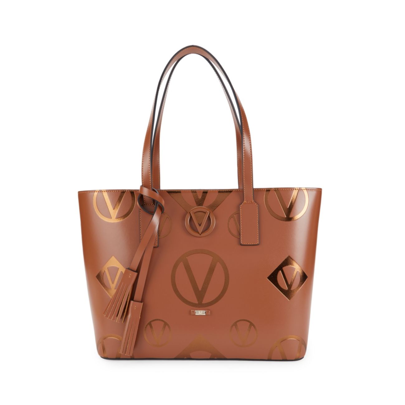 Кожаная сумка-тоут с логотипом Soho Valentino By Mario Valentino