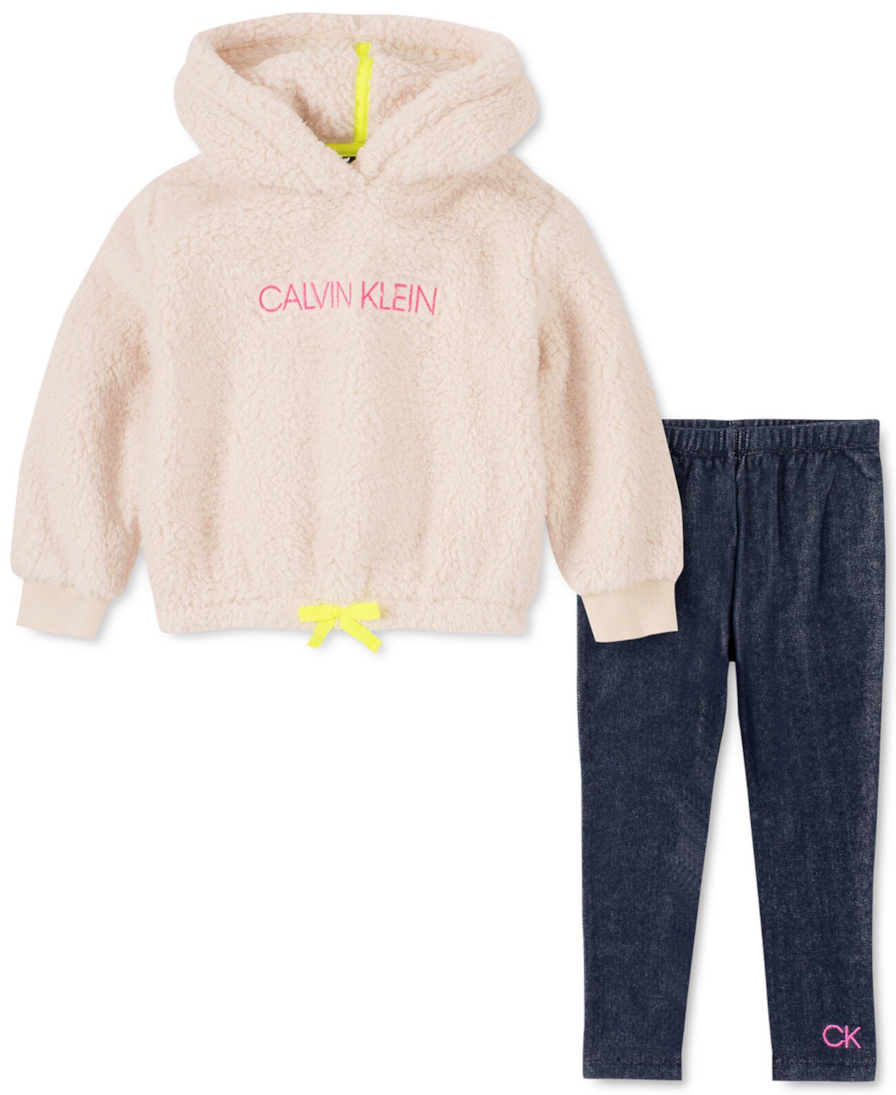 Baby Girls 2-Pc. Комплект из флисового худи и брюк Calvin Klein