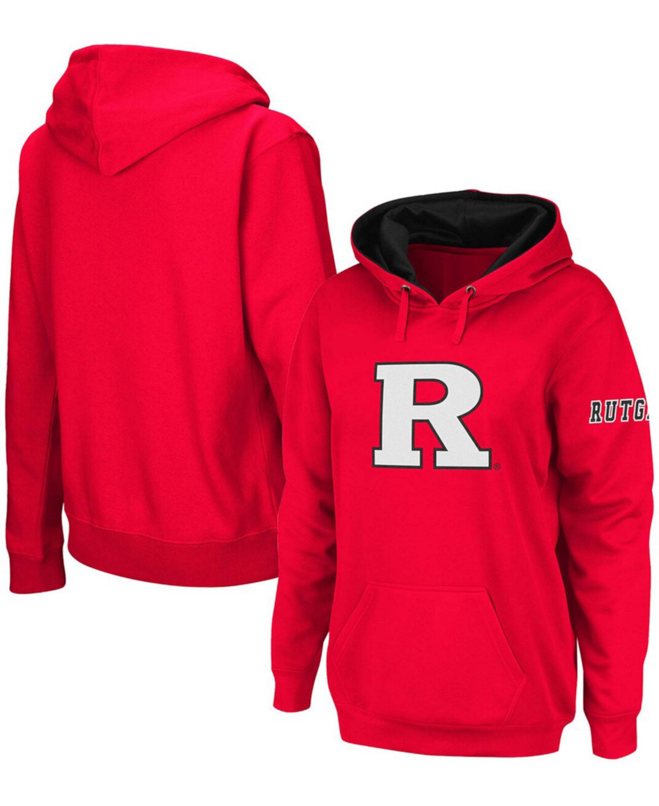 Женская толстовка с капюшоном и большим логотипом Scarlet Rutgers Scarlet Knights Team Stadium Athletic
