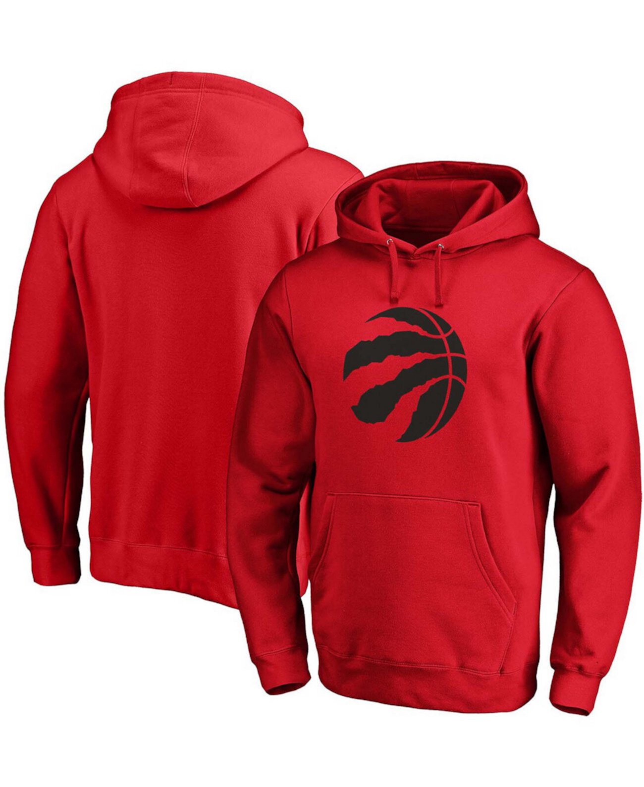 Мужская толстовка с капюшоном Red Toronto Raptors с логотипом основной команды Fanatics