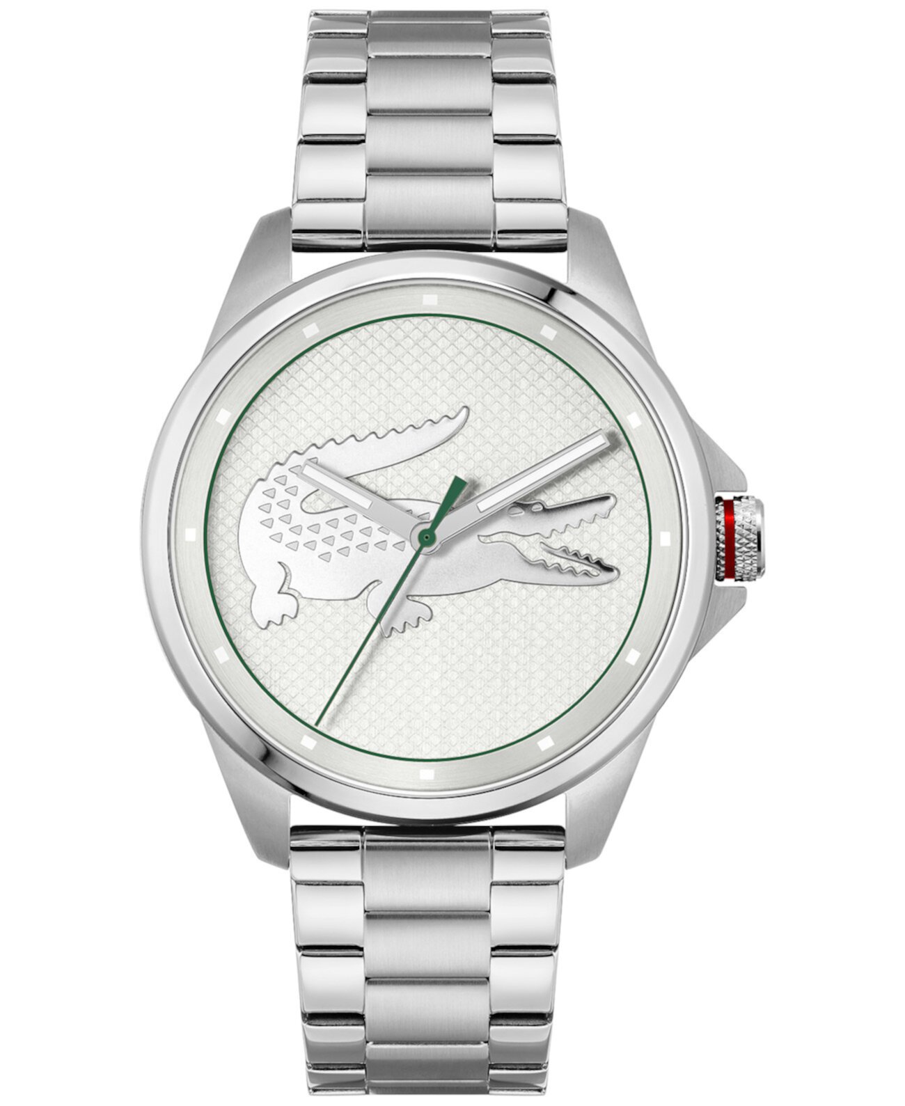 Мужские наручные часы из нержавеющей стали с браслетом из крокодиловой кожи, ограниченная серия, 43 мм Lacoste